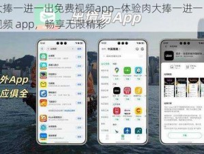 肉大捧一进一出免费视频app—体验肉大捧一进一出免费视频 app，畅享无限精彩