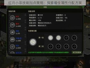 红月小菲技能加点策略：探索最佳属性分配方案