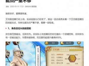 航海王强者之路艾尼路英雄深度解析：技能特长与实战能力探讨