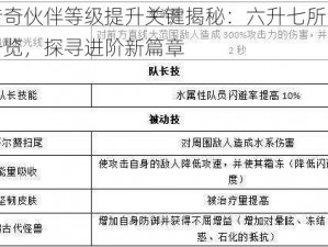 王者传奇伙伴等级提升关键揭秘：六升七所需珍果数量一览，探寻进阶新篇章