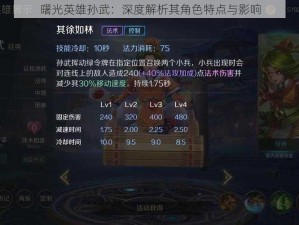 曙光英雄孙武：深度解析其角色特点与影响