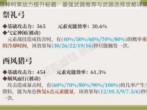 原神柯莱战力提升秘籍：最强武器推荐与武器选择攻略详解