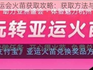 支付宝亚运会火苗获取攻略：获取方法与步骤详解