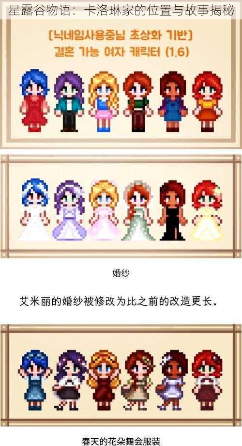 星露谷物语:卡洛琳家的位置与故事揭秘