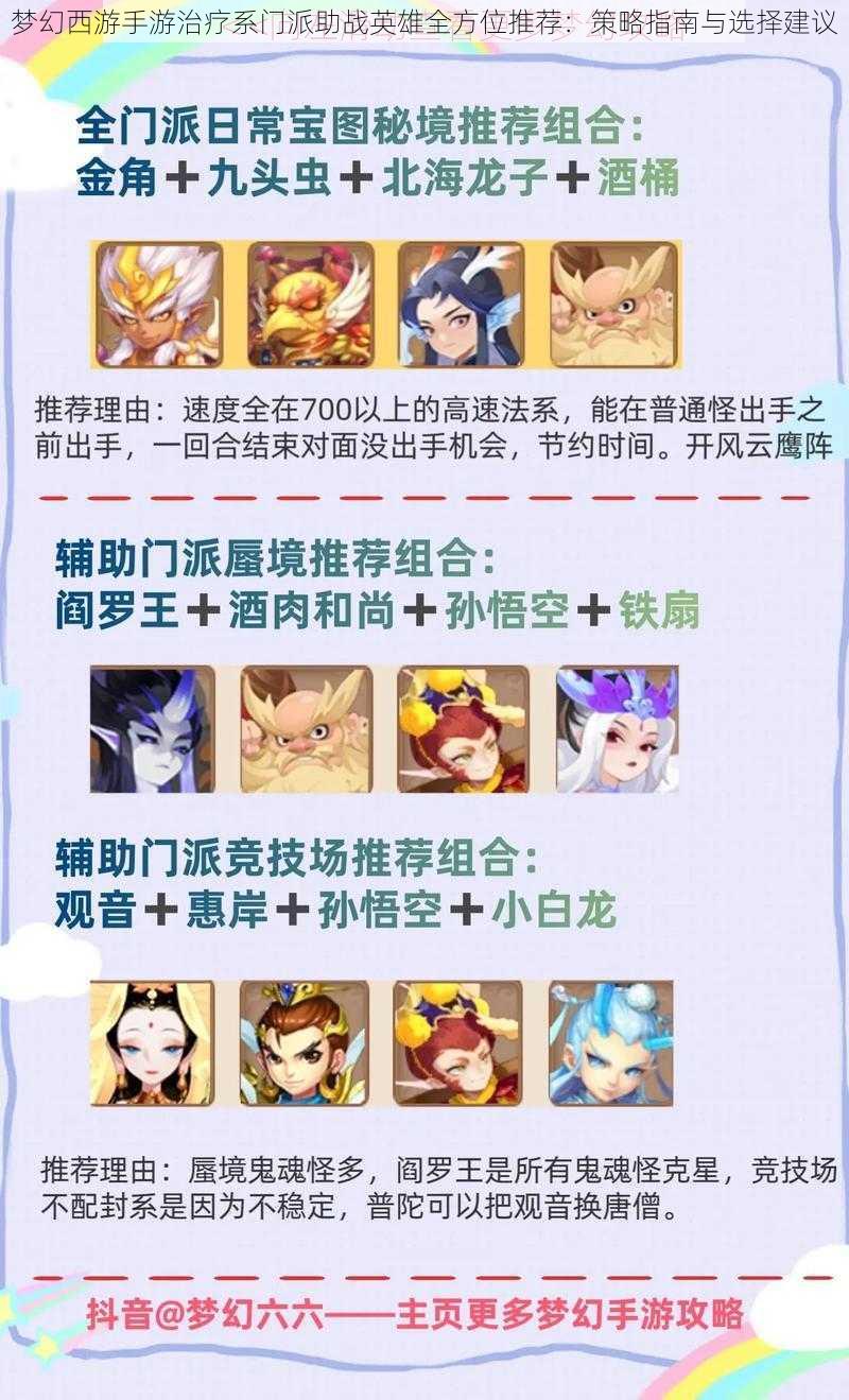 梦幻西游手游治疗系门派助战英雄全方位推荐:策略指南与选择建议