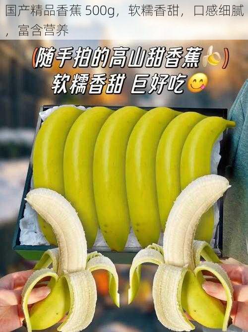 国产精品香蕉 500g,软糯香甜,口感细腻,富含营养