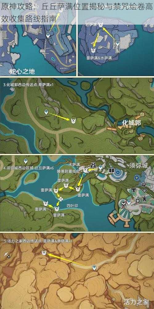 原神攻略:丘丘萨满位置揭秘与禁咒绘卷高效收集路线指南