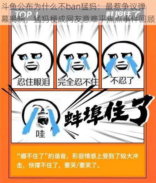 斗鱼公布为什么不ban猛犸：最惹争议弹幕揭晓，猛犸梗成网友意难平焦点事件回顾