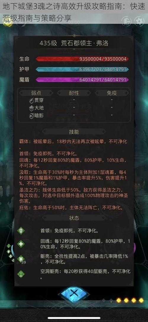 地下城堡3魂之诗高效升级攻略指南：快速晋级指南与策略分享