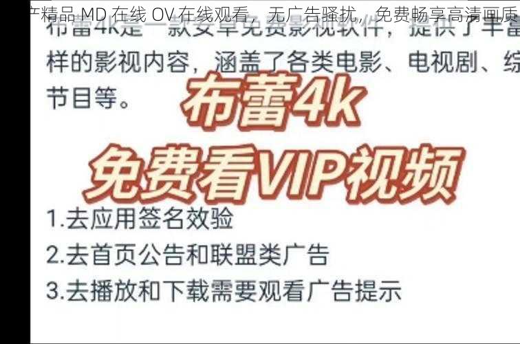 国产精品 MD 在线 OV 在线观看,无广告骚扰,免费畅享高清画质
