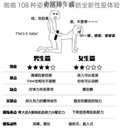 啪啪 108 种姿势图片，解锁全新性爱体验