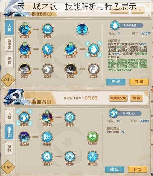 云上城之歌:技能解析与特色展示