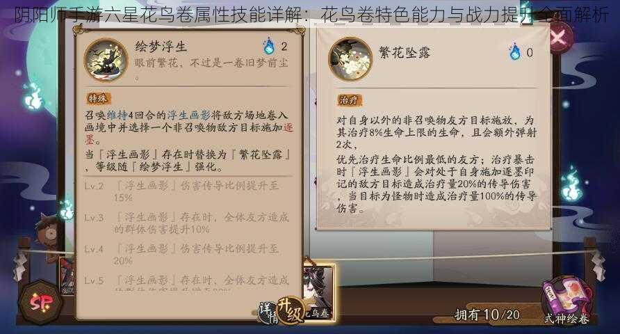 阴阳师手游六星花鸟卷属性技能详解:花鸟卷特色能力与战力提升全面解析