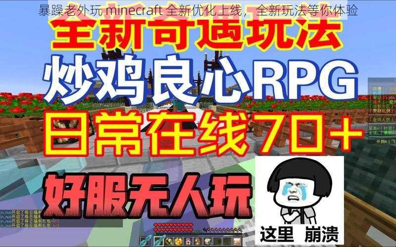 暴躁老外玩 minecraft 全新优化上线，全新玩法等你体验