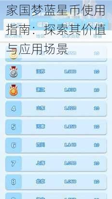 家国梦蓝星币使用指南：探索其价值与应用场景