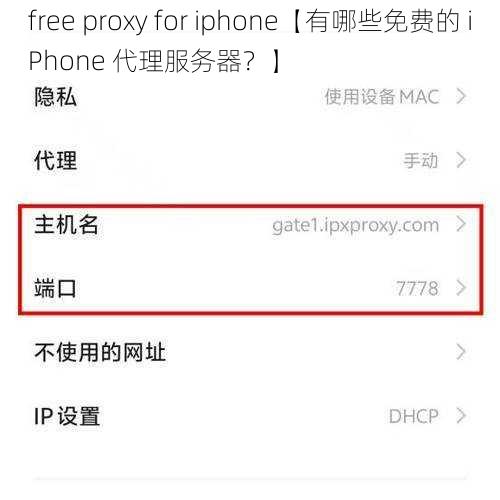 free proxy for iphone【有哪些免费的 iPhone 代理服务器？】