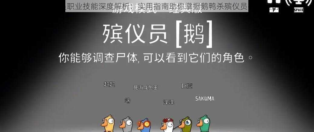 鹅鸭杀殡仪员职业技能深度解析：实用指南助你掌握鹅鸭杀殡仪员技能运用之道