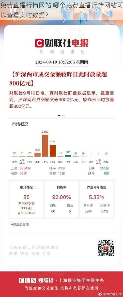 免费直播行情网站 哪个免费直播行情网站可以查看实时数据?