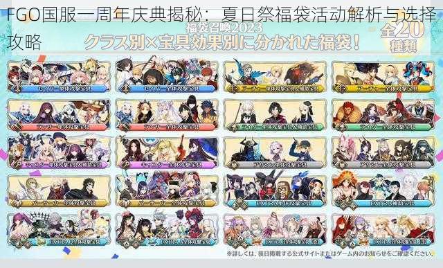 FGO国服一周年庆典揭秘:夏日祭福袋活动解析与选择攻略
