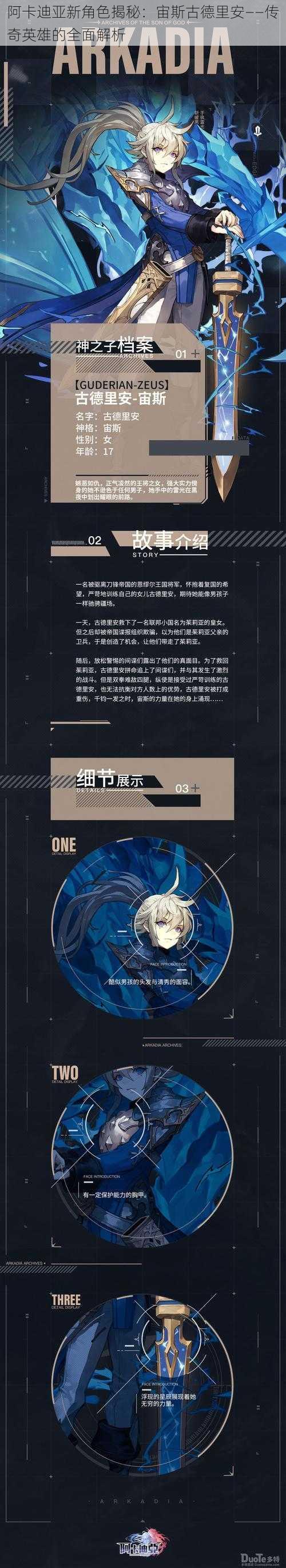 阿卡迪亚新角色揭秘：宙斯古德里安——传奇英雄的全面解析