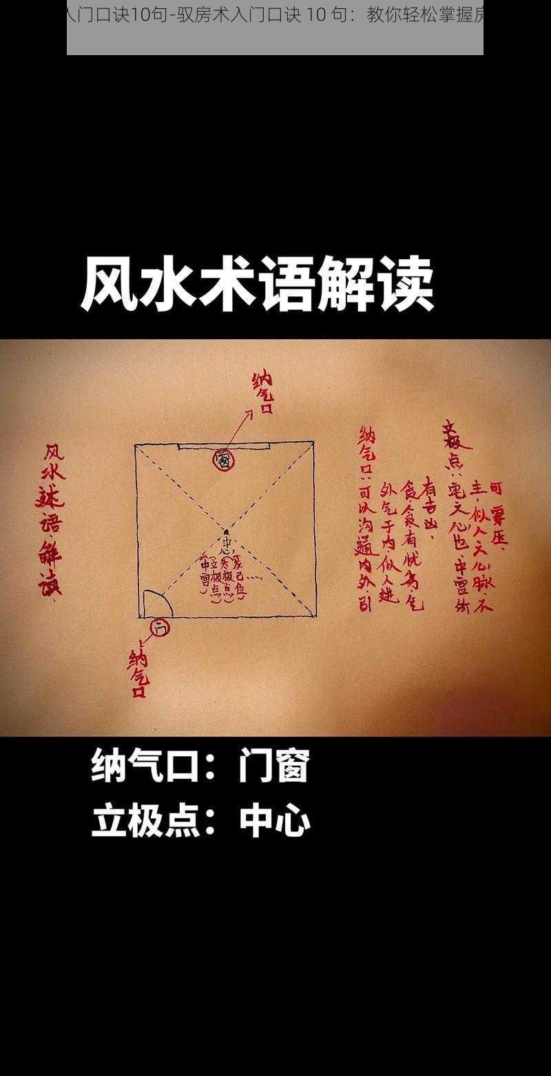 驭房术入门口诀10句-驭房术入门口诀 10 句:教你轻松掌握房屋驾驭之道