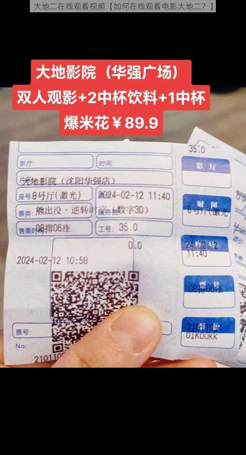 大地二在线观看视频【如何在线观看电影大地二?】