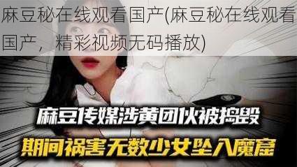 麻豆秘在线观看国产(麻豆秘在线观看国产,精彩视频无码播放)