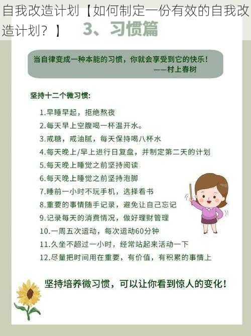 自我改造计划【如何制定一份有效的自我改造计划?】