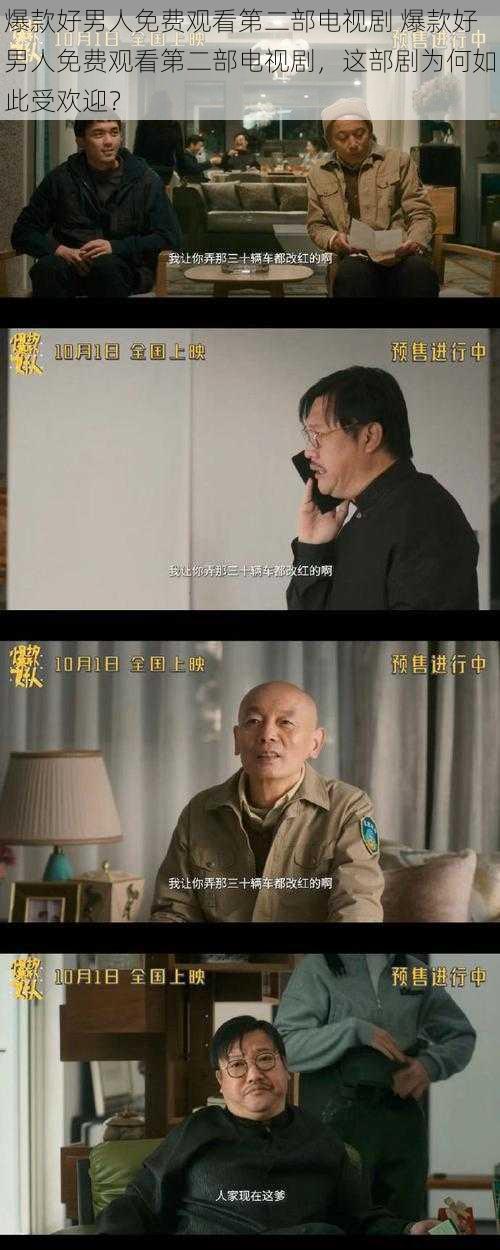 爆款好男人免费观看第二部电视剧 爆款好男人免费观看第二部电视剧,这部剧为何如此受欢迎?