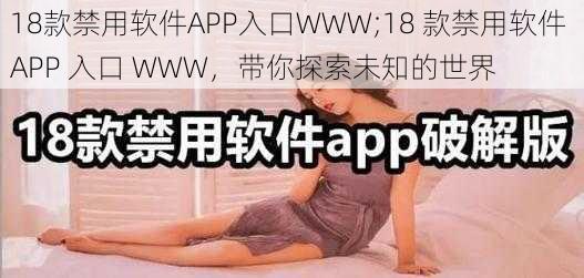 18款禁用软件APP入口WWW;18 款禁用软件 APP 入口 WWW,带你探索未知的世界
