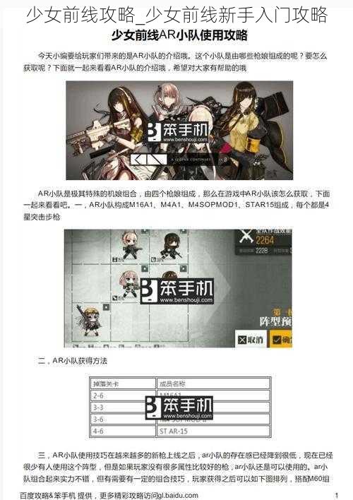 少女前线攻略_少女前线新手入门攻略
