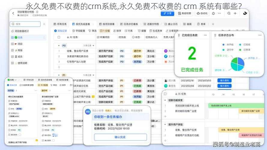 永久免费不收费的crm系统,永久免费不收费的 crm 系统有哪些？