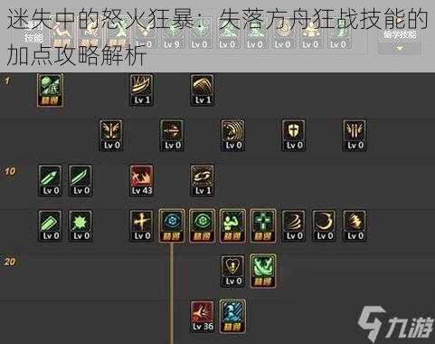 迷失中的怒火狂暴:失落方舟狂战技能的加点攻略解析