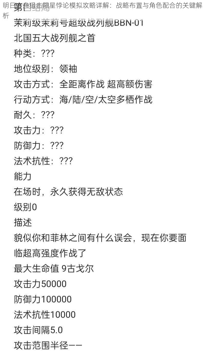 明日方舟狙击陨星悖论模拟攻略详解：战略布置与角色配合的关键解析