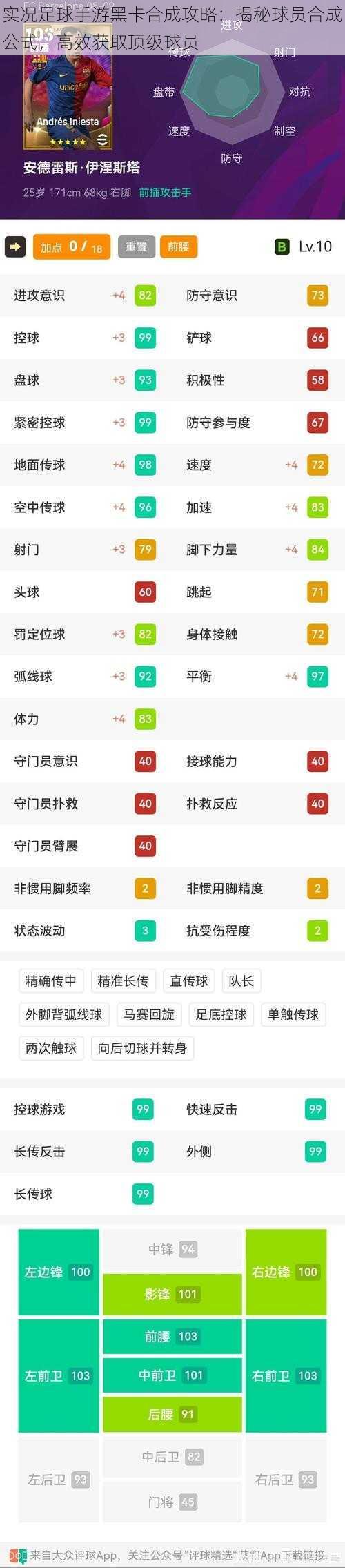 实况足球手游黑卡合成攻略：揭秘球员合成公式，高效获取顶级球员