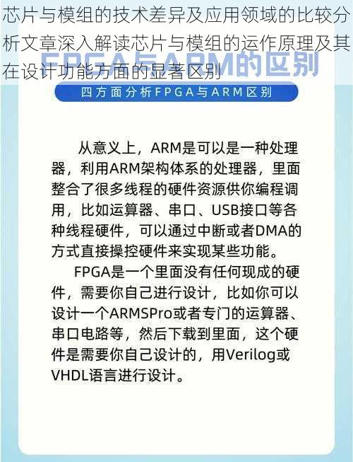 芯片与模组的技术差异及应用领域的比较分析文章深入解读芯片与模组的运作原理及其在设计功能方面的显著区别