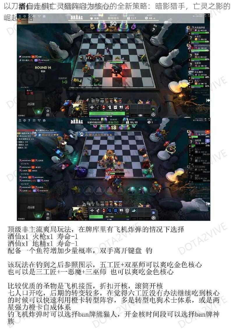 以刀塔自走棋亡灵猎阵容为核心的全新策略:暗影猎手,亡灵之影的崛起之路