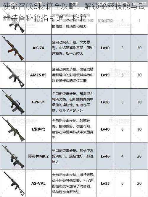 使命召唤6秘籍全攻略：解锁秘密技能与武器装备秘籍指引通关秘籍