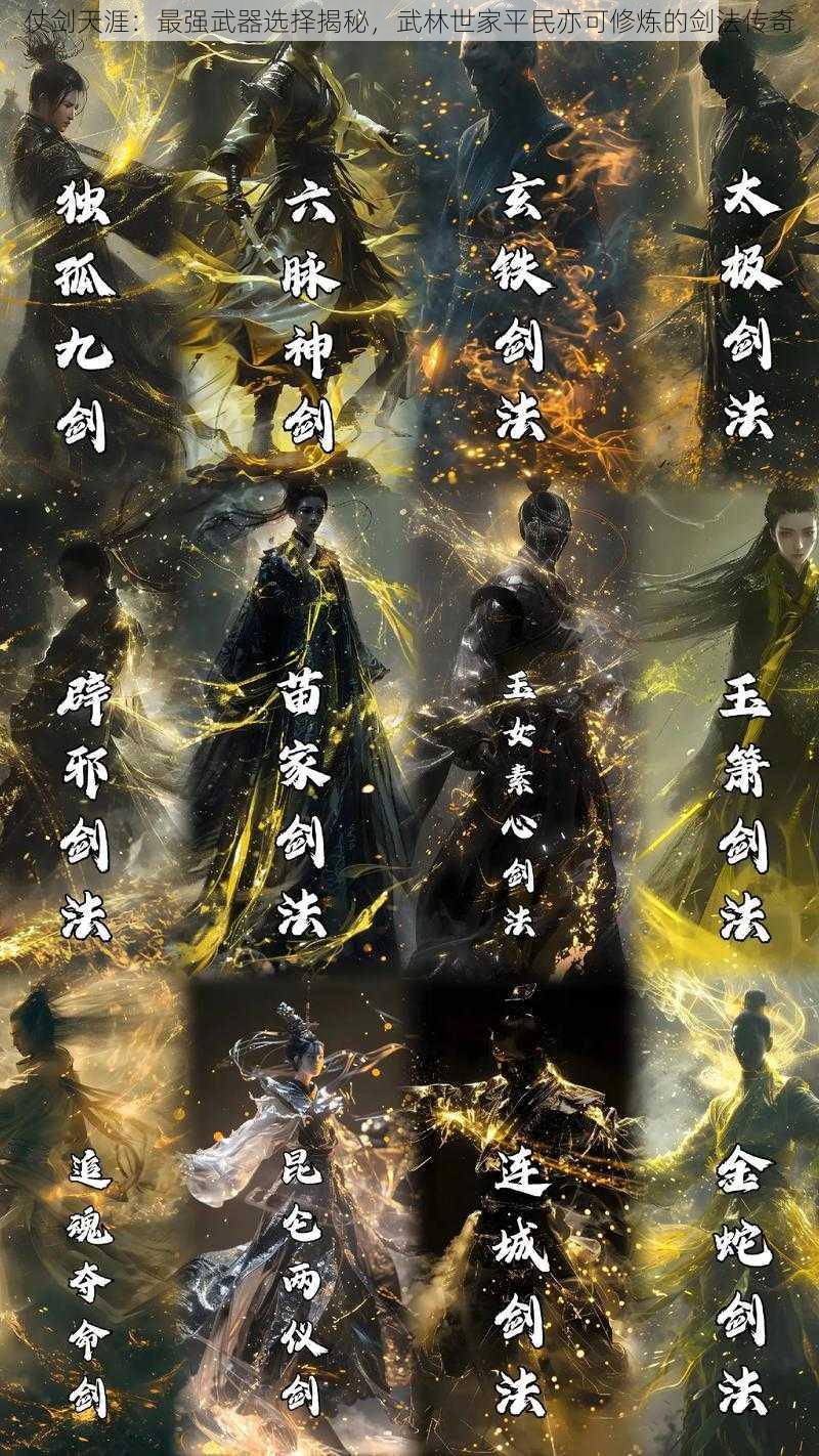 仗剑天涯：最强武器选择揭秘，武林世家平民亦可修炼的剑法传奇